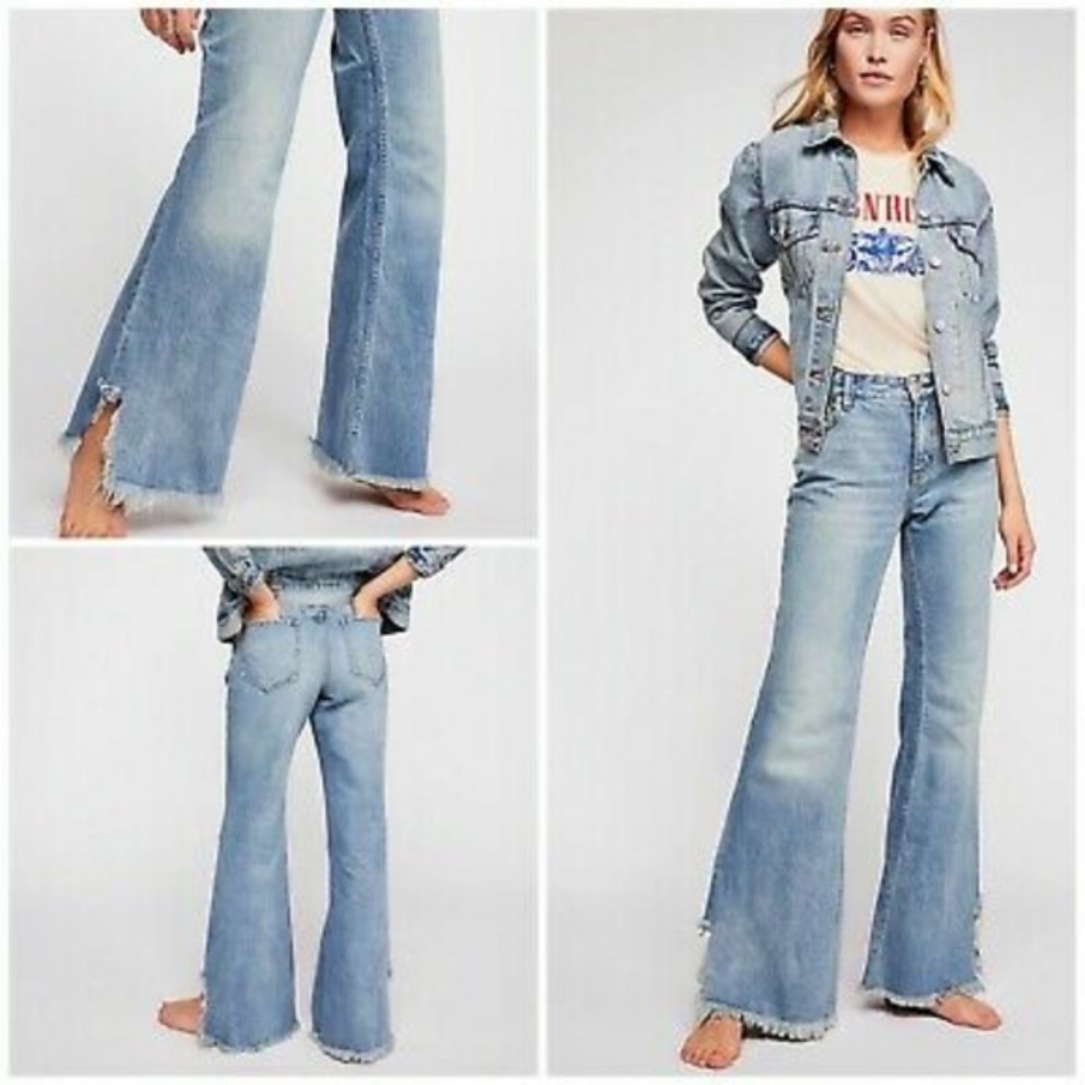 Free People | Vintage Flare Jeans Maya Blue 24 NWT